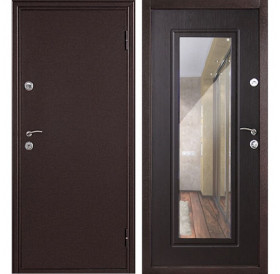 Входная металлическая дверь Дверной Континент Элегия с зеркалом (Венге)