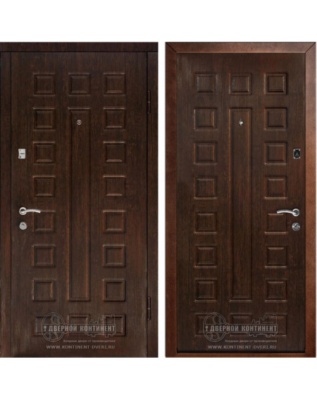 Входная металлическая дверь Дверной Континент Люкс (Венге / Венге)