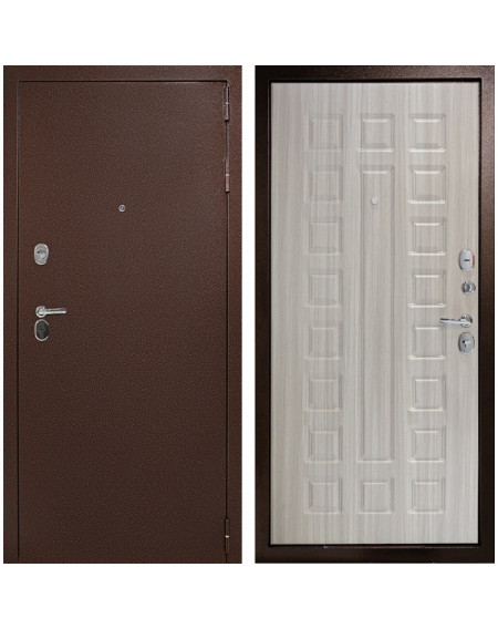 Входная металлическая дверь Континент Гарант-1 3К (Медный антик / Сандал белый)